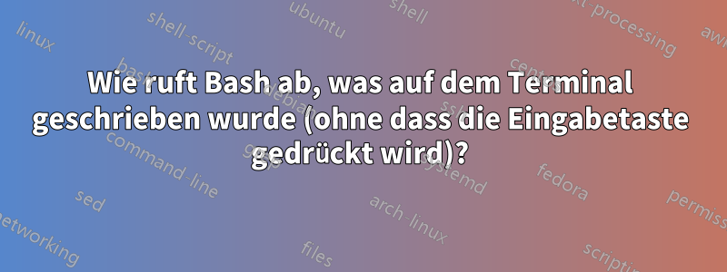 Wie ruft Bash ab, was auf dem Terminal geschrieben wurde (ohne dass die Eingabetaste gedrückt wird)?