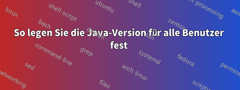 So legen Sie die Java-Version für alle Benutzer fest