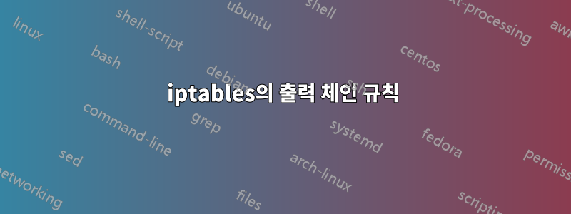 iptables의 출력 체인 규칙