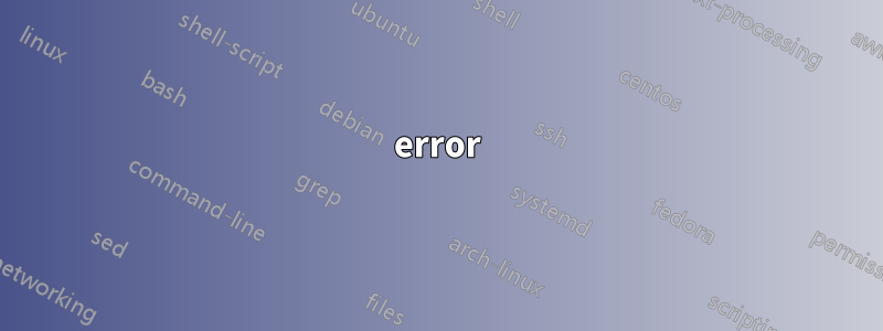 error