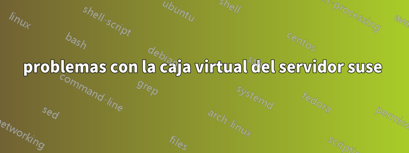 problemas con la caja virtual del servidor suse