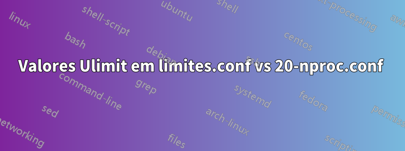 Valores Ulimit em limites.conf vs 20-nproc.conf