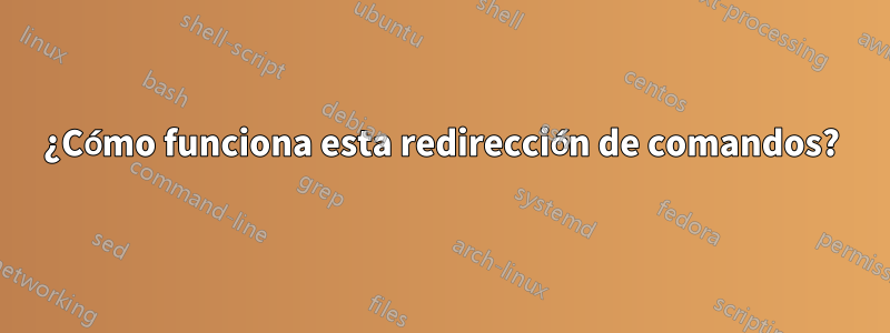 ¿Cómo funciona esta redirección de comandos?