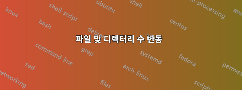 파일 및 디렉터리 수 변동 