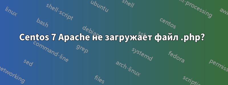 Centos 7 Apache не загружает файл .php? 