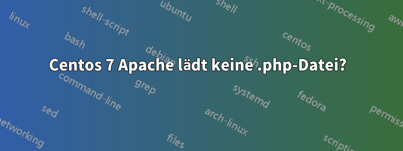 Centos 7 Apache lädt keine .php-Datei? 