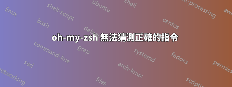 oh-my-zsh 無法猜測正確的指令