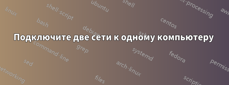 Подключите две сети к одному компьютеру