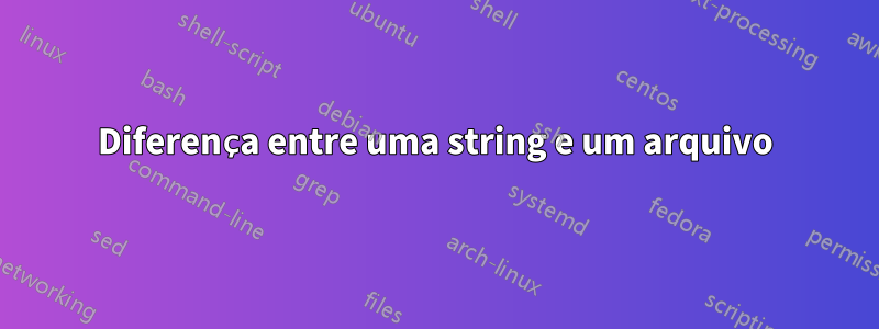 Diferença entre uma string e um arquivo