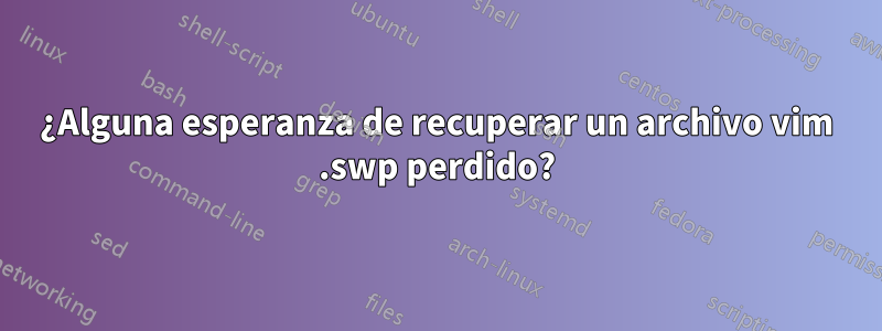 ¿Alguna esperanza de recuperar un archivo vim .swp perdido?