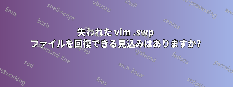 失われた vim .swp ファイルを回復できる見込みはありますか?