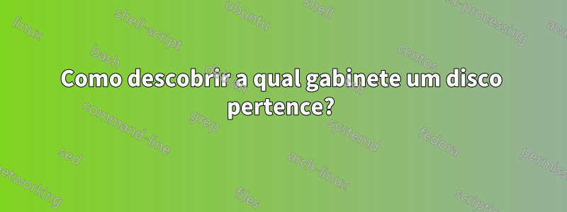 Como descobrir a qual gabinete um disco pertence?