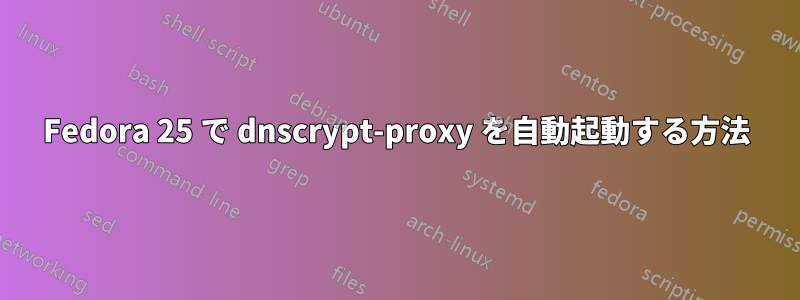 Fedora 25 で dnscrypt-proxy を自動起動する方法