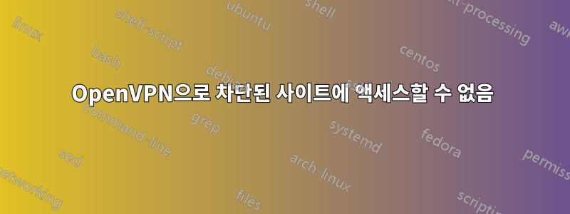 OpenVPN으로 차단된 사이트에 액세스할 수 없음