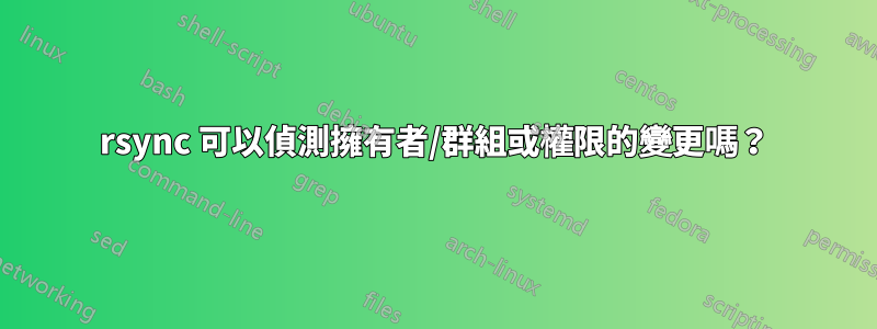 rsync 可以偵測擁有者/群組或權限的變更嗎？