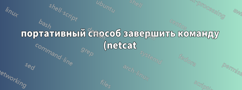 портативный способ завершить команду (netcat) после тайм-аута