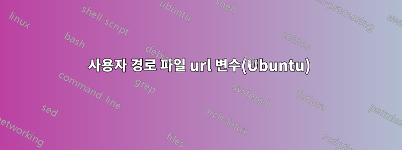 사용자 경로 파일 url 변수(Ubuntu)