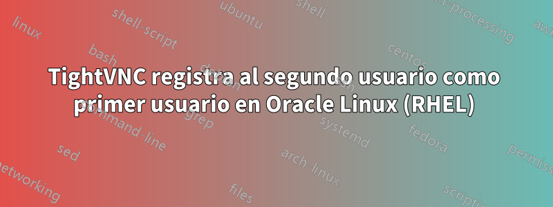 TightVNC registra al segundo usuario como primer usuario en Oracle Linux (RHEL)