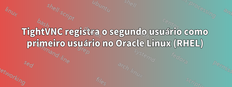 TightVNC registra o segundo usuário como primeiro usuário no Oracle Linux (RHEL)