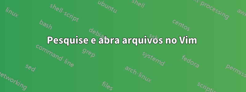 Pesquise e abra arquivos no Vim