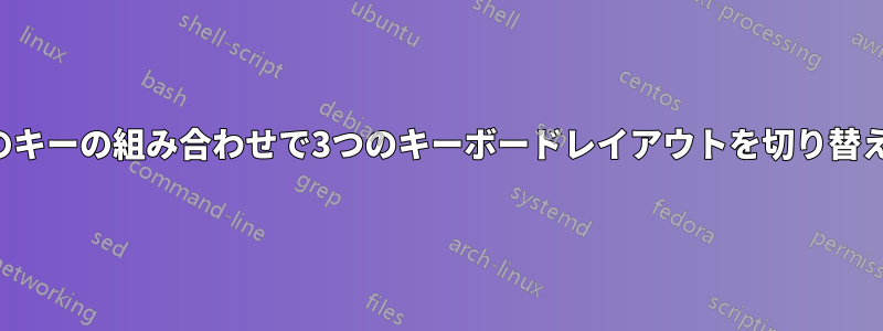 2つのキーの組み合わせで3つのキーボードレイアウトを切り替える