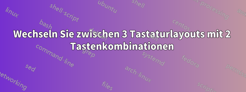 Wechseln Sie zwischen 3 Tastaturlayouts mit 2 Tastenkombinationen