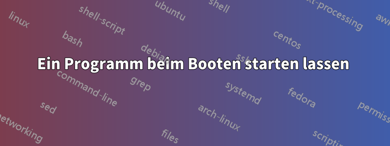 Ein Programm beim Booten starten lassen