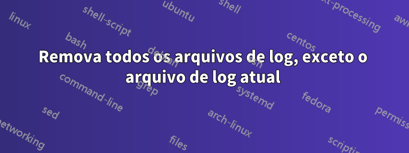 Remova todos os arquivos de log, exceto o arquivo de log atual