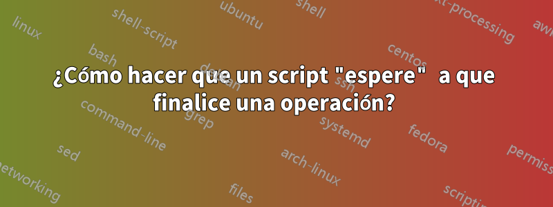 ¿Cómo hacer que un script "espere" a que finalice una operación?