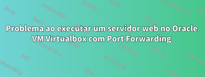 Problema ao executar um servidor web no Oracle VM Virtualbox com Port Forwarding