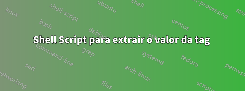 Shell Script para extrair o valor da tag