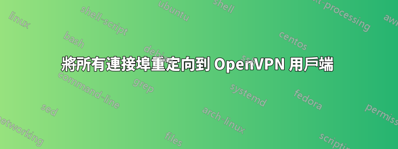 將所有連接埠重定向到 OpenVPN 用戶端