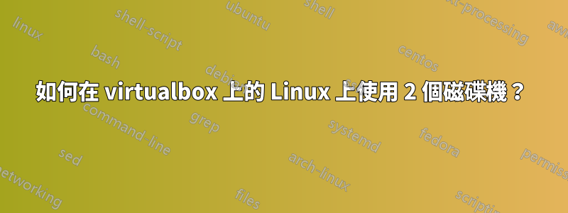 如何在 virtualbox 上的 Linux 上使用 2 個磁碟機？