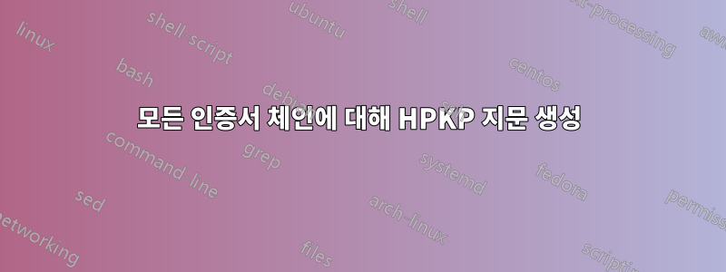 모든 인증서 체인에 대해 HPKP 지문 생성