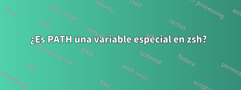 ¿Es PATH una variable especial en zsh? 