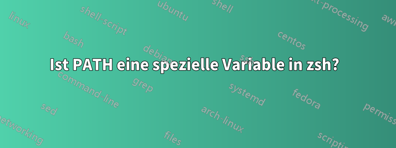 Ist PATH eine spezielle Variable in zsh? 