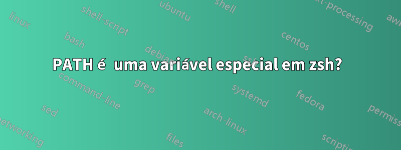 PATH é uma variável especial em zsh? 