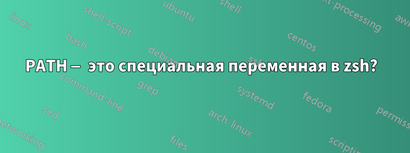 PATH — это специальная переменная в zsh? 