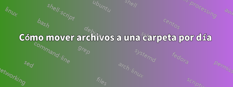 Cómo mover archivos a una carpeta por día