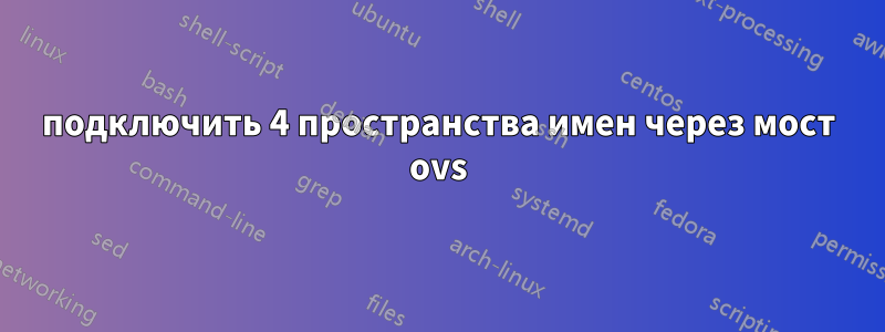 подключить 4 пространства имен через мост ovs