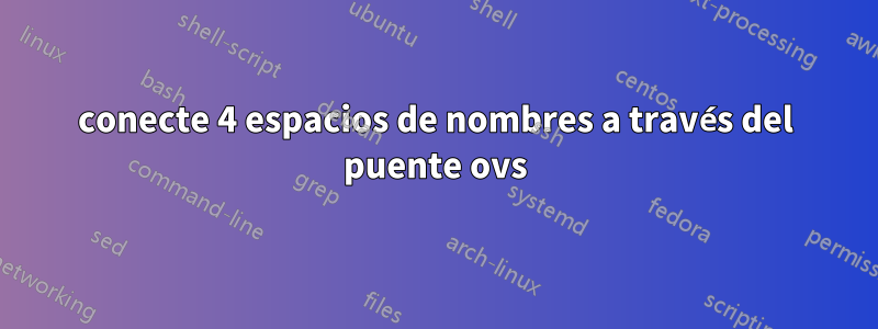 conecte 4 espacios de nombres a través del puente ovs