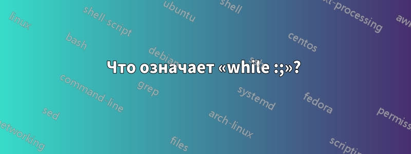 Что означает «while :;»?