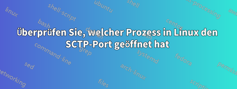 Überprüfen Sie, welcher Prozess in Linux den SCTP-Port geöffnet hat