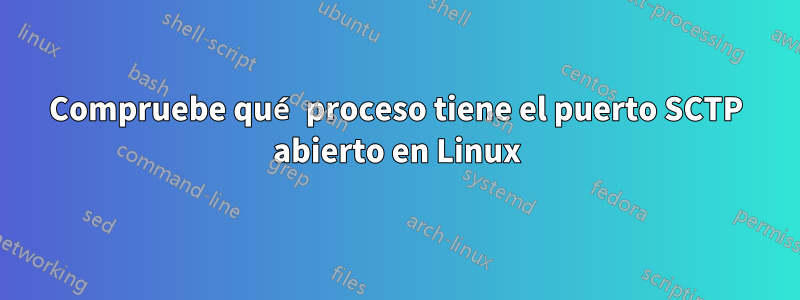 Compruebe qué proceso tiene el puerto SCTP abierto en Linux