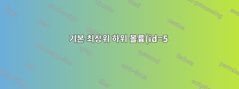 기본 최상위 하위 볼륨(id=5)이 btrfs 하위 볼륨 목록 -a에 표시되지 않는 이유는 무엇입니까?