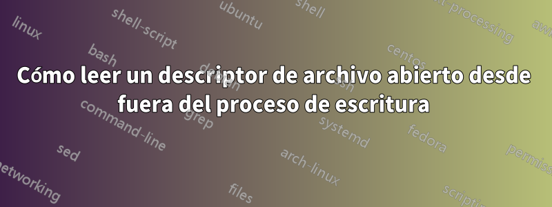 Cómo leer un descriptor de archivo abierto desde fuera del proceso de escritura