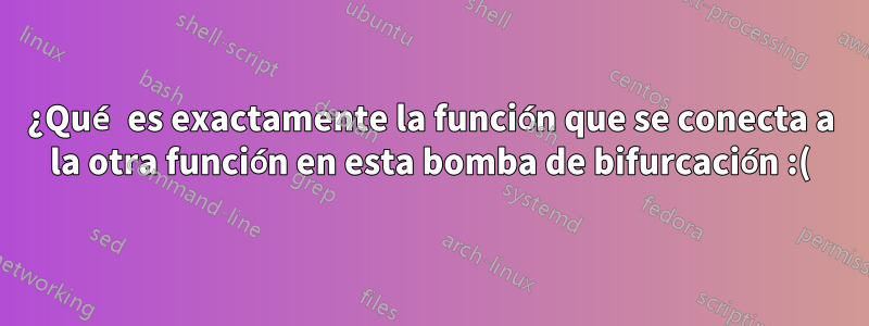 ¿Qué es exactamente la función que se conecta a la otra función en esta bomba de bifurcación :(){ :|: & };:?