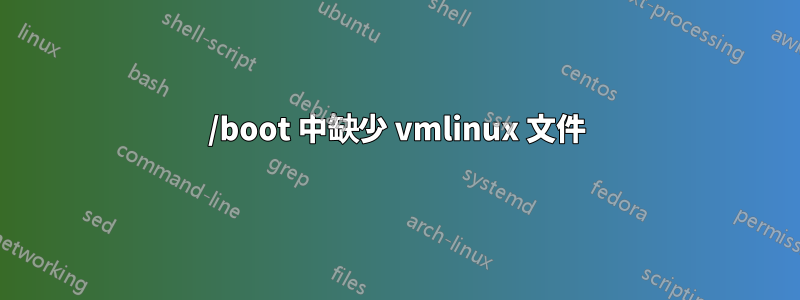 /boot 中缺少 vmlinux 文件