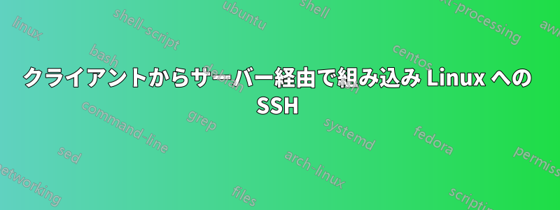 クライアントからサーバー経由で組み込み Linux への SSH