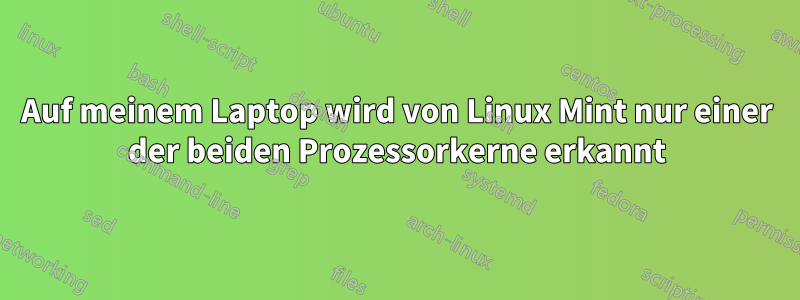 Auf meinem Laptop wird von Linux Mint nur einer der beiden Prozessorkerne erkannt